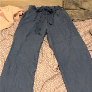 FASHION NOVA BLUE TIE PANTS